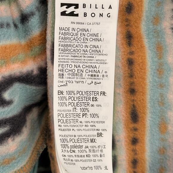 Billabong A/Div Boundary Mock 3 Half-Zip Pullover Fleece Sweatshirt Womens Sz M - Picture 8 of 8